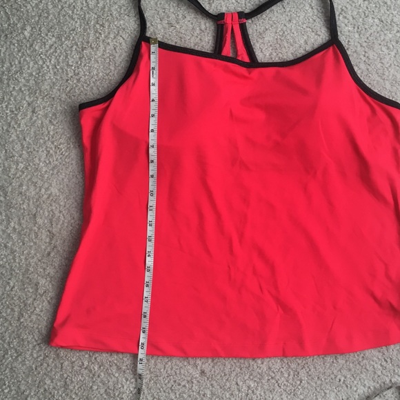 Gap Racerback Coral Tank w/ Built-in Bra size XXL - Picture 7 of 7